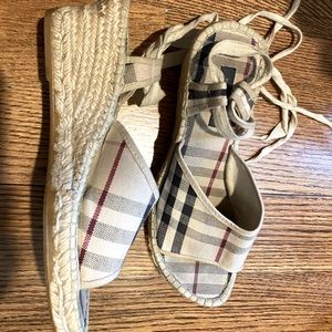 Burberry sandals.